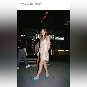 Zara Floral Sequin Dress #NWT